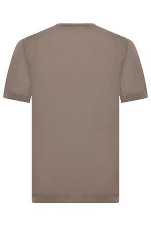 Mud-brown cotton knit T-shirt LOW BRAND | LM26014M063